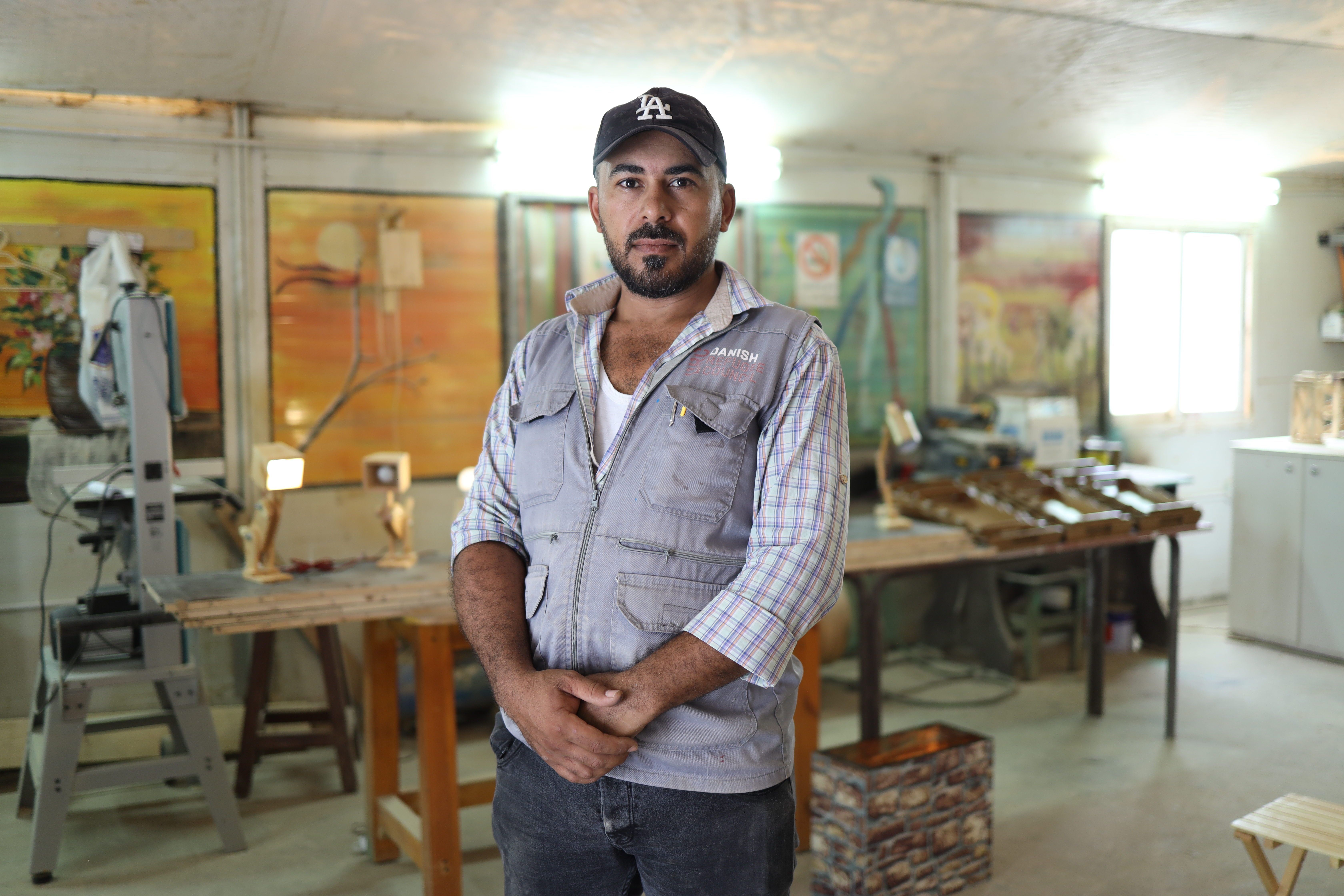  Tømrervirksomhed i Azraq-flygtningelejren